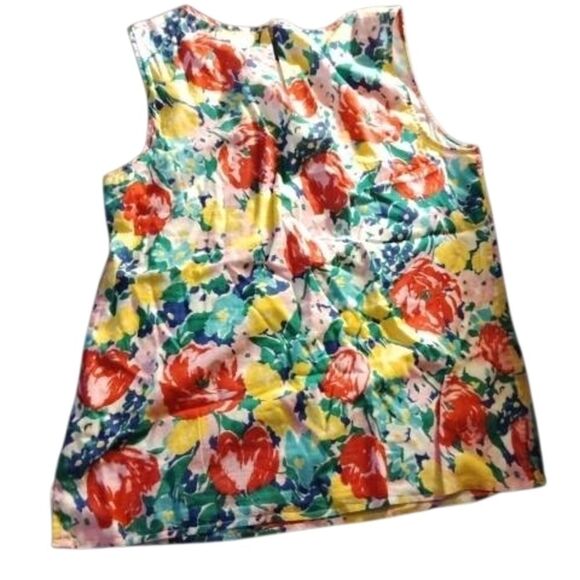 Talbots Floral Sleeveless Top - Red, Blue, Yellow - Picture 4 of 4